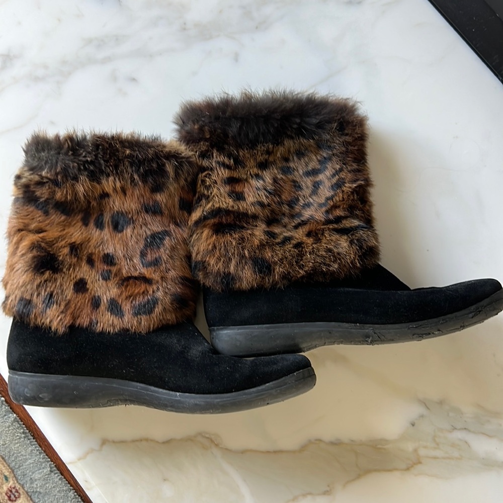 Stuart Weitzman fur booties